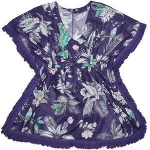 Agua Bendita Girls Iris Tunic Wisteria Swim Cover Up